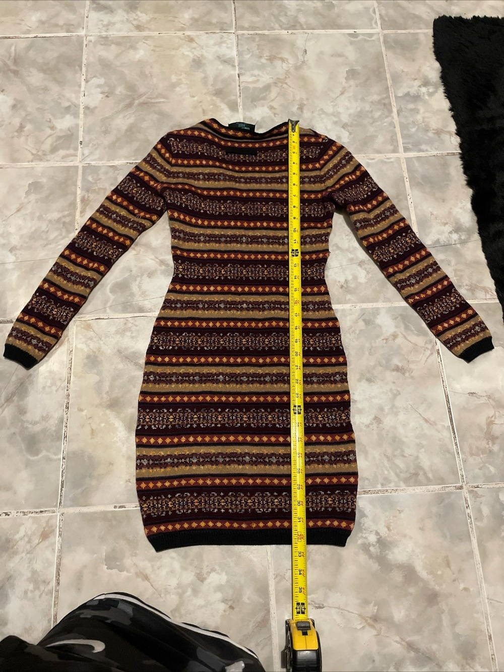 Vintage 90s Jean Paul Gaultier Maille Mesh Knit Wool Dress Sweater SZ 42 - Picture 9 of 12